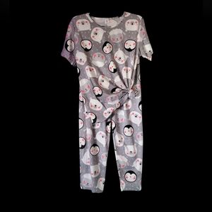 Pajama Set - Cotton Blend Jammies. Penguin Print Fits M-XL